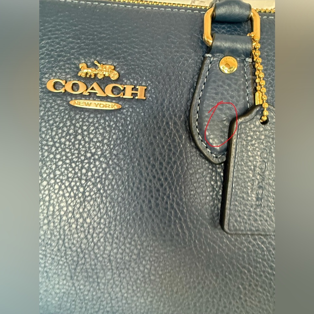 Coach Georgia Satchel Bag Deep blue free unbranded chain CR156 price is firm - Picture 16 of 16